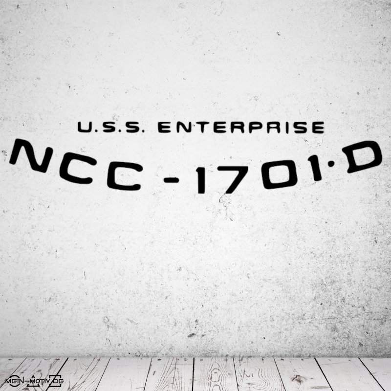 46408 NCC 1701 D USS Enterprise Wandtattoo